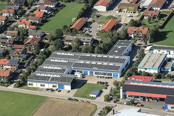 Schema Hydraulik Firmengeschichte Luftaufnahme